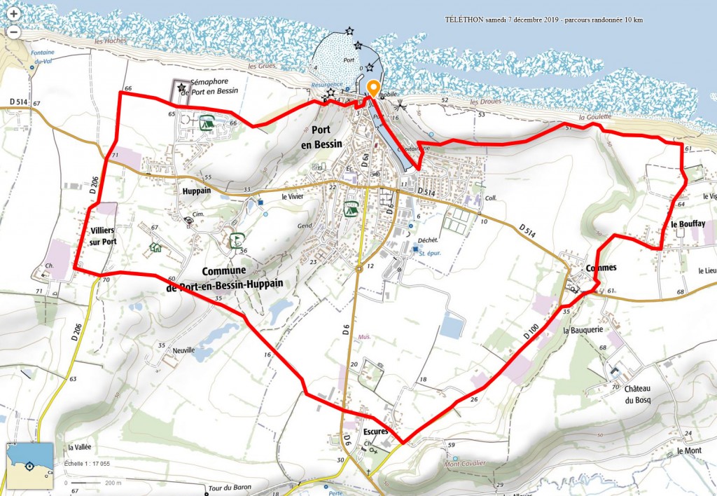 Téléthon 2019 - parcours randonnée 10km