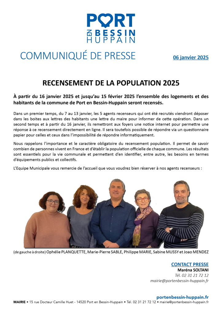 Communiqué de Presse _ 6 janvier 2025