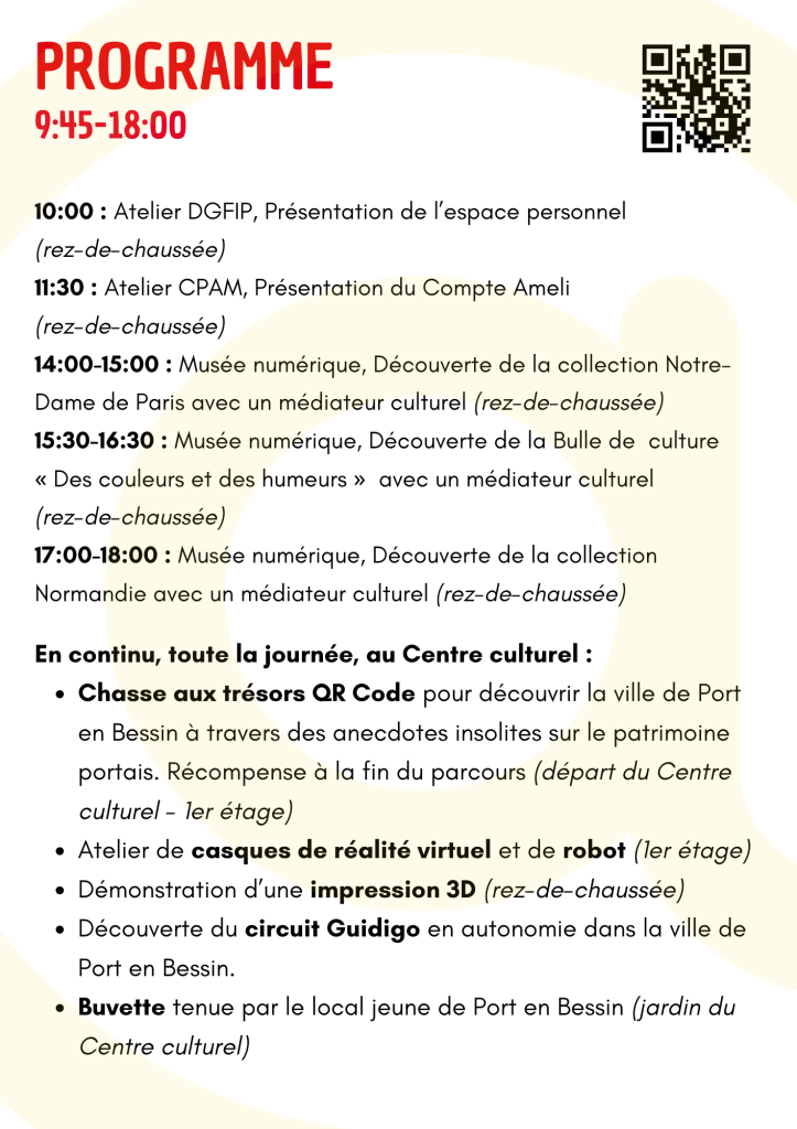 JOURNÉE DU NUMÉRIQUE Programme seul