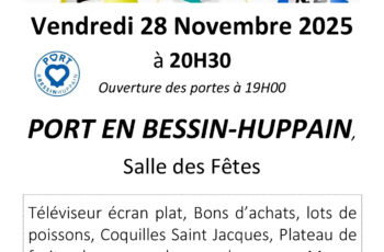 Le service jeunesse de la ville de Port en Bessin-Huppain organise un loto au profit des jeunes du séjour neige. De nombreux lots à gagner 1