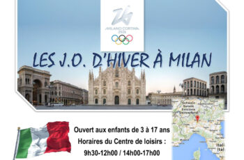 Affiche du centre de loisirs de Port-en-Bessin-Huppain pour les vacances d’hiver 2026. Elle annonce l’accueil des enfants de 3 à 17 ans du 23 au 27 1